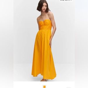 Mango flared corset dress